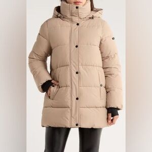 BCBGeneration Beige Puffer Coat